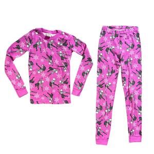 Hanna Andersson Ghost Spider Spider Gwen Pink Print Long John PJ Set Size 10